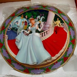 Collectible Cinderella Disney Relief Plate "Before the Spell is Broken" Vintage.